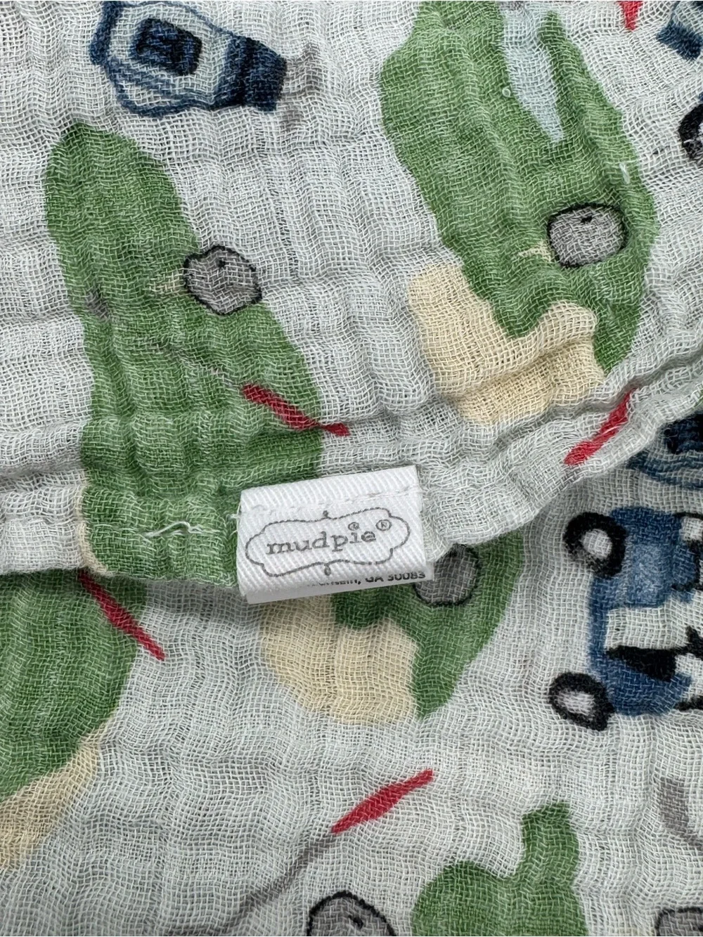 Mud Pie Muslin Swaddle Blanket in Golf Print
